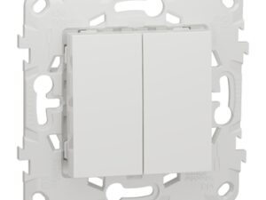 Ключ сх.5 Schneider New Unica бял 10А с монт.рамка